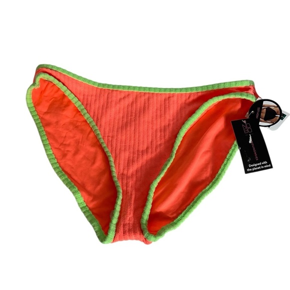 Women's Orange and Green Swim Bottoms - Picture 1 of 3